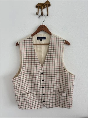 Brooks Brothers Wool Plaid Waistcoat Vest Size 46R Preppy - Image 1 of 4