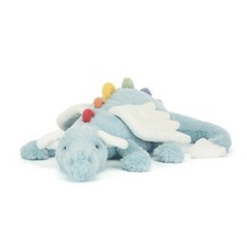 Jellycat Sky Dragon Large Blue Plush Stuffed Animal Toy NWT and Dust Bag