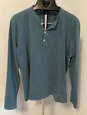 Men’s Abercrombie & Fitch Long Sleeve Henley Green Extra Large XL
