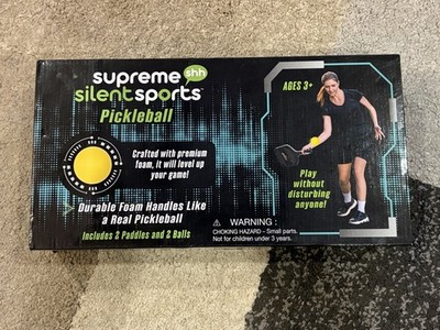 Supreme Silent Sports Pickleball Set- New In Box -Practice Set, Foam, Quiet