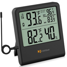 Digital Indoor Outdoor Thermometer Wired, Indoor Outdoor Temperature Monitor wit