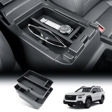 2Packs for 2026 Subaru Outback Center Console Black-Double Layer Organizer