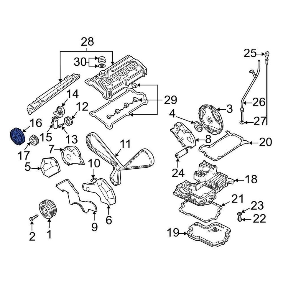 For Audi S4 2000-2002 Audi 078109111B Engine Timing Camshaft Sprocket — 第 4/4 张图片
