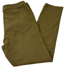 Lululemon ABC Warpstreme Slim Pants Mens 36x30 Brown Stretch Chino 5 Pocket EUC