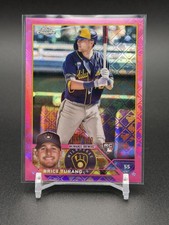 2023 Topps Chrome Logofractor Edition #170 Brice Turang Pink Refractor #/199