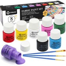 Stofffarbe Set 8 Farben, 20 ml, permanent, f�...