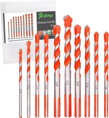 10 Pcs Orange Ultimate Drill Bit Multi-Function Twist Triangle Drill Bit Tungste
