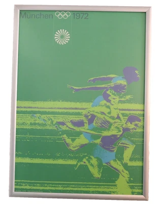 Plakat Olympiade München 1972 Sprinten 100 Meter Sprint Poster Olympia DIN A1 - Bild 1 von 4