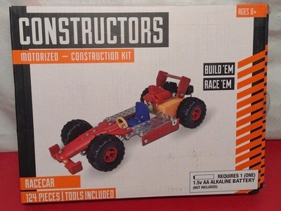 Constructors Motorized Construction Kit Race Car 124 Pieces New