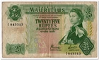 MAURITIUS,25 RUPEES,1967,P.32,FINE