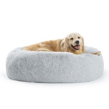 Calming Dog Bed, Anti Anxiety Dog Bed, Plush Donut Dog Bed for Small Dogs, Me...