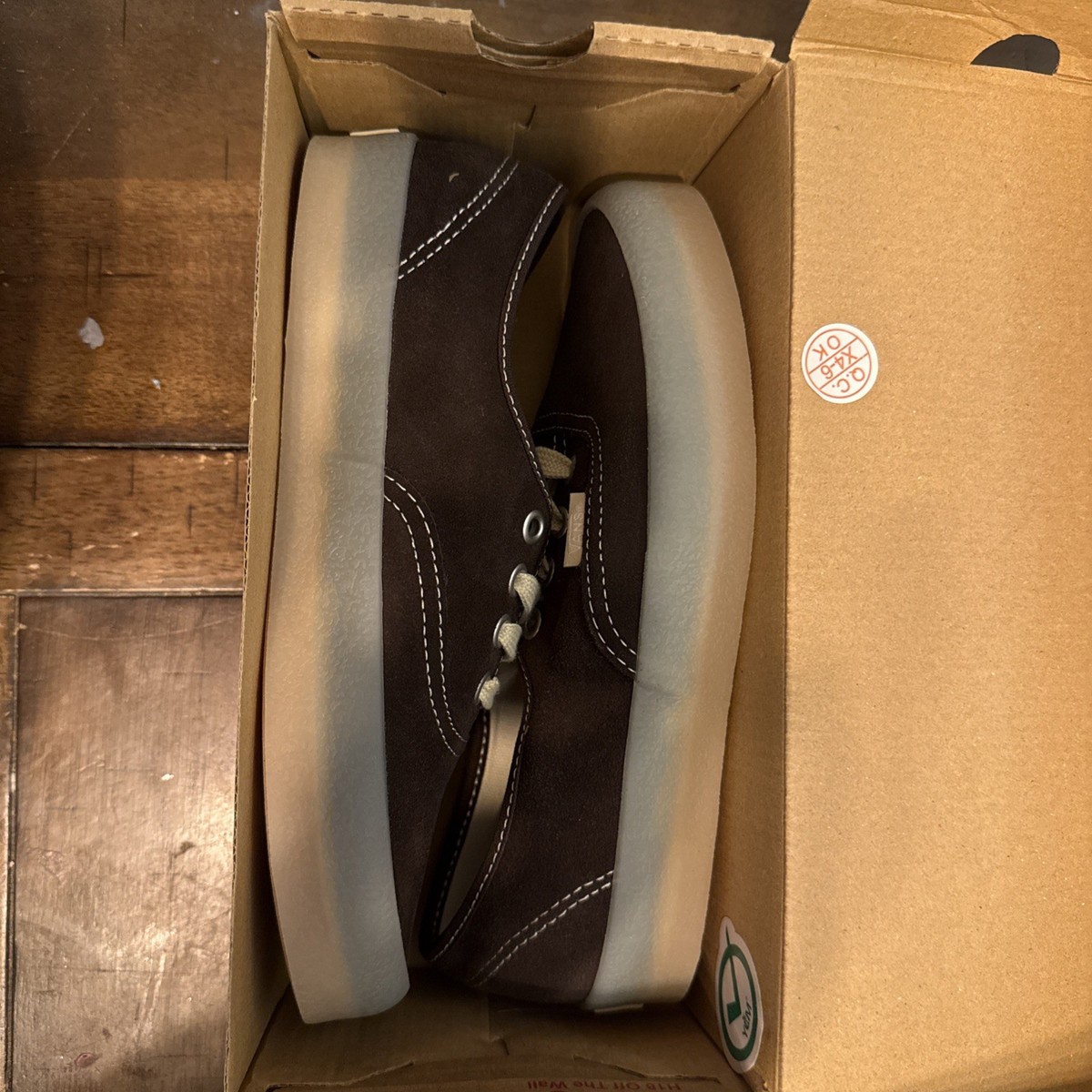 Vans off the wall shoes M7.5 Wms. 9 Crepe Demitasse Brown Suede Gum Sole NIB Authentic Vans Crepe Demitasse Brown Suede Gum Sole 5.0 men  main image 2