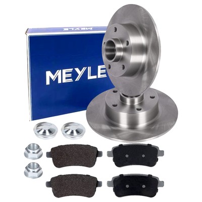 MEYLE Bremsscheiben 260mm mit Radlager Bremsbeläge Hinten für RENAULT MEGANE 4