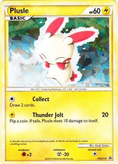 1x Plusle (Unleashed 36) - HGSS16 - Promotional Heavily Played Pokemon HGSS - Bl