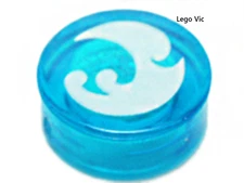 Lego 98138pb031 x2 Tile Round 1x1 Tr Dk Blue Elves 41178 41196 MOC new A100