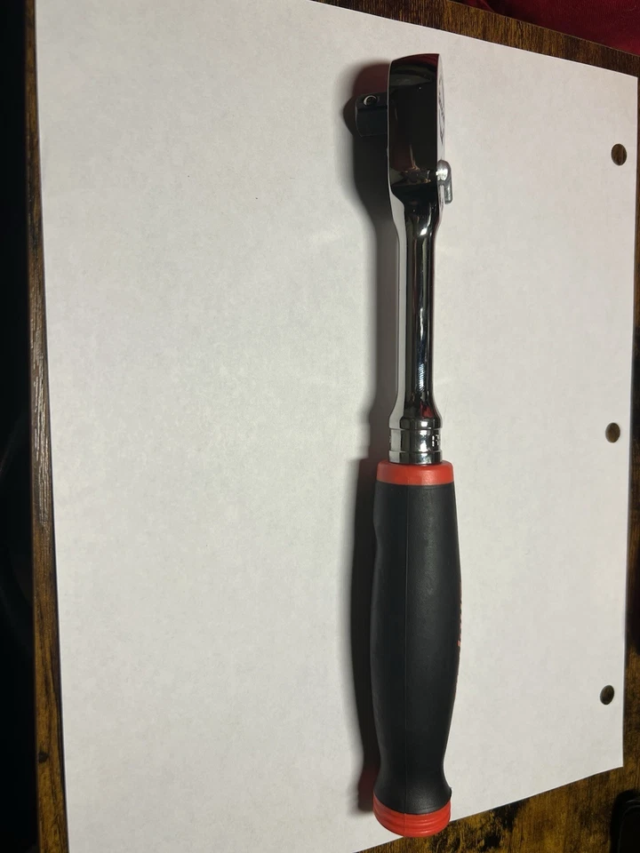 Herramientas Snap-on NUEVO 3/8" Drive ROJO agarre suave mango estándar trinquete FH80 Foto 3 de 4