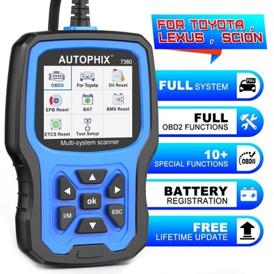 Autophix 7360 For Toyota All System OBD2 Diagnostic Scanner ABS SRS TPMS DPF BMS