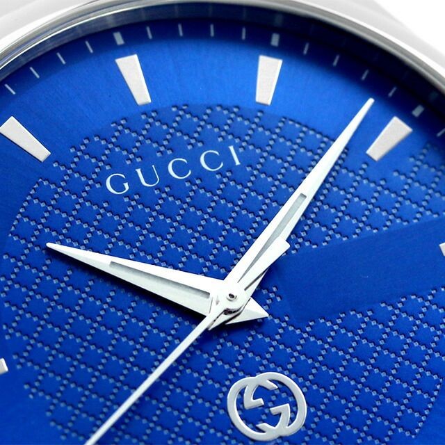 Gucci G-Timeless Men's Watch YA126371 Blue Dial Steel Quartz Used From Japan thumbnail 5