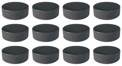 A&R Sports Official Ice Hockey Puck, 6 oz. - Black (12-Pack)