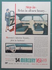 1954 Canadian Mercury ad Monterey blue / white interior photo