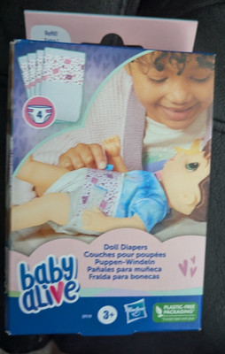 Baby Alive Doll Diapers Accessories Lot of 4 Diapers