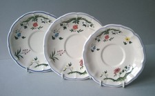 Gien France OISEAUX DE PARADIS  2 Kaffee-Untere + 1 Frühstücks-Untere - Vintage