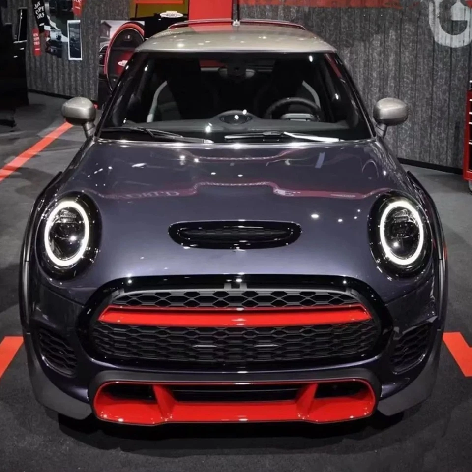 GLOSS BLACK RED FRONT GRILLE REPLACEMENT FOR 2014-2021 MINI COOPER F55 F56 F57 - Image 4 of 4