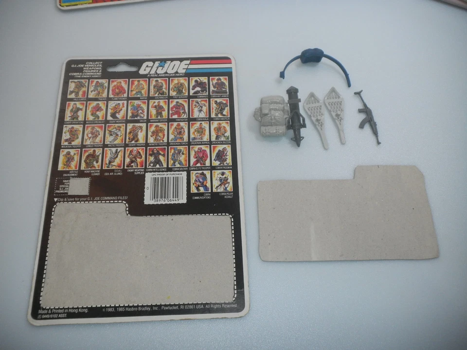 Figura Cobra Snow Serpent v1 1985 de colección G.I. GI Joe 3,75 ARAH *100 % completo Foto 2 de 4