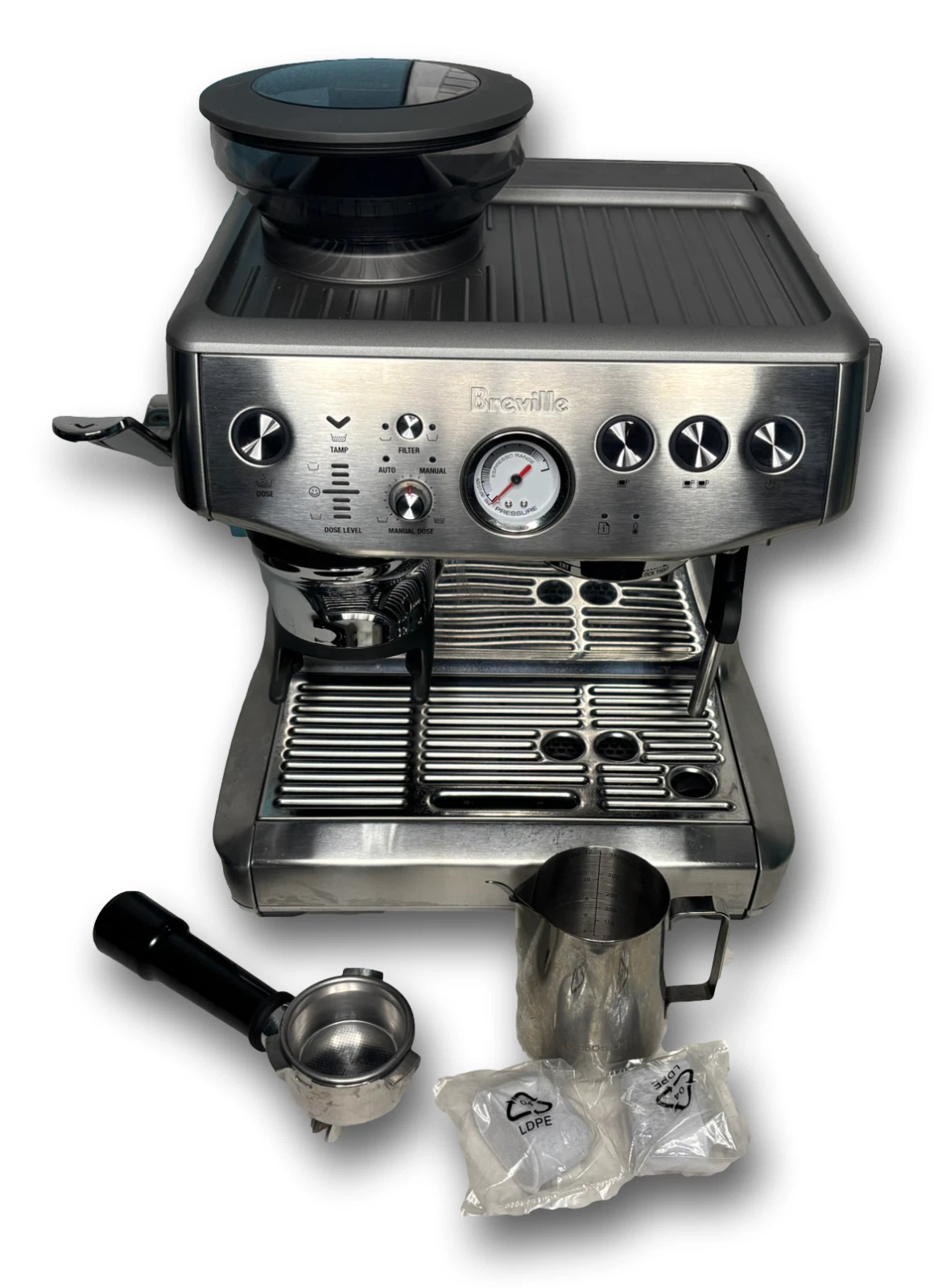 Breville Barista Express Impress Espresso Machine BES876BSS Silver
