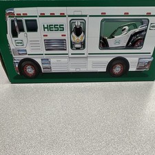 Hess 2018 RV Toy Truck Set w/ ATV & Motorbike, Green/White, Box