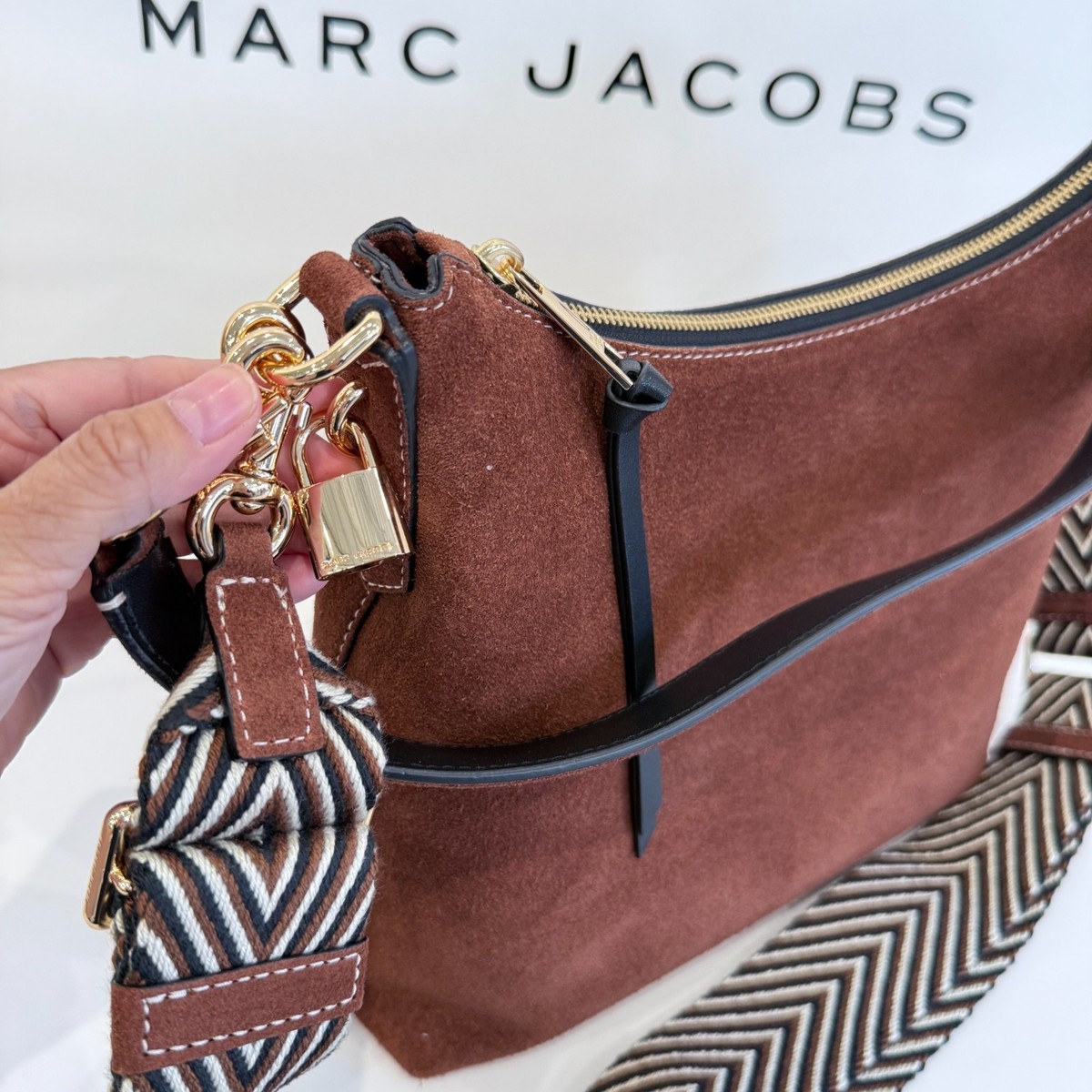 Marc Jacobs 4R5HSH018H01 Drifter Messenger Suede $458 | eBay