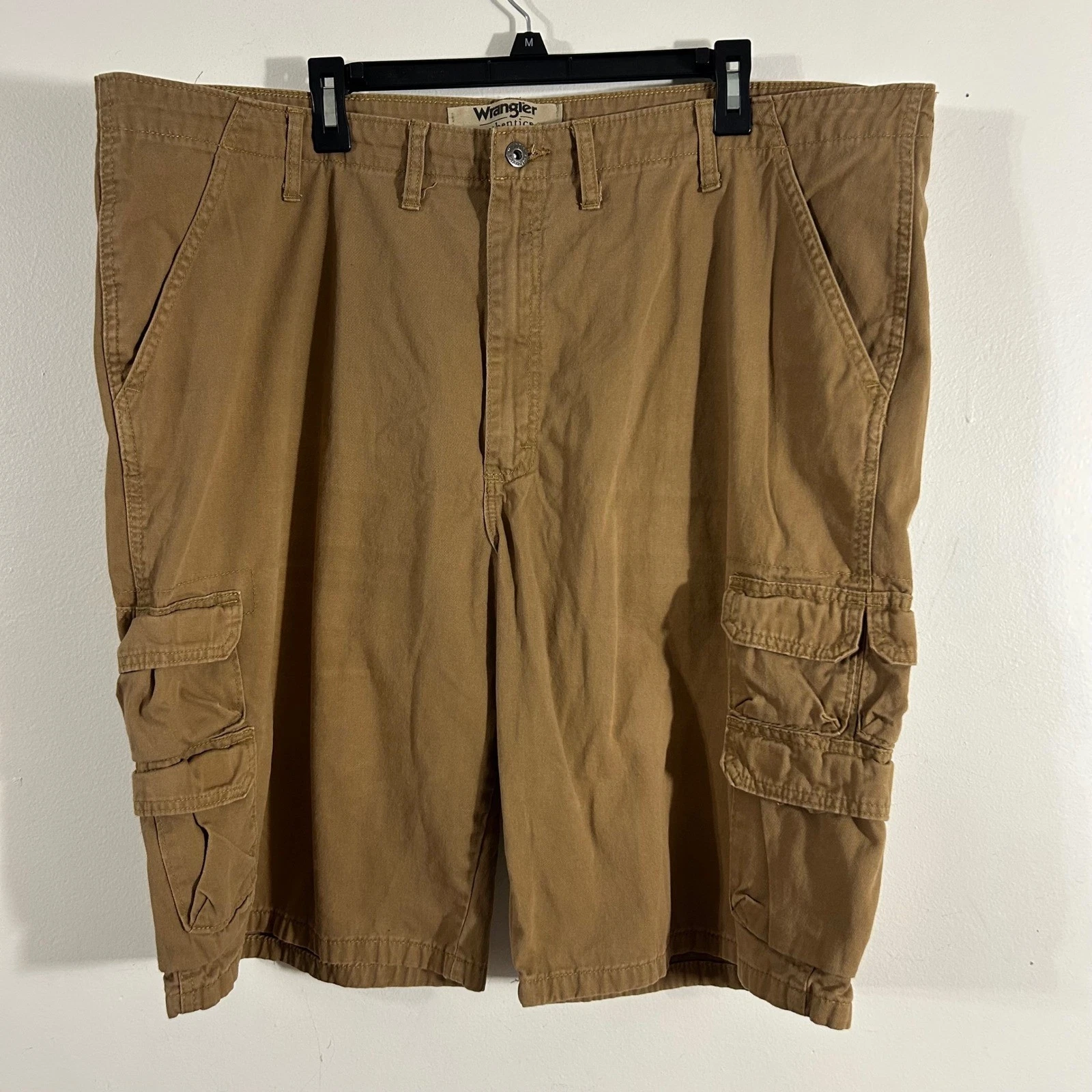Wrangler Authentics Cargo Shorts Mens 44 Khaki Brown ZM6BSAO Cotton WORKWEAR