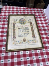 Vintage BSA Boy Scouts Of America The Scout Oath, Illustrated & Framed. Old.