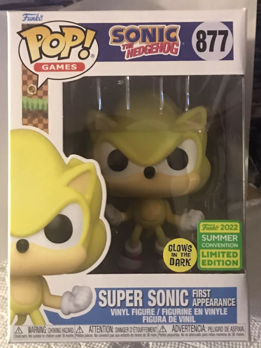 Funko Pop Games Sonic The Hedgehog - Super Sonic First Appearance 877 (sdcc  2022) (glows In The Dark)