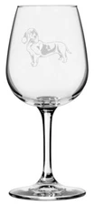 Basset Artesien Normand Dog Themed Etched All Purpose 12.75oz Wine Glass