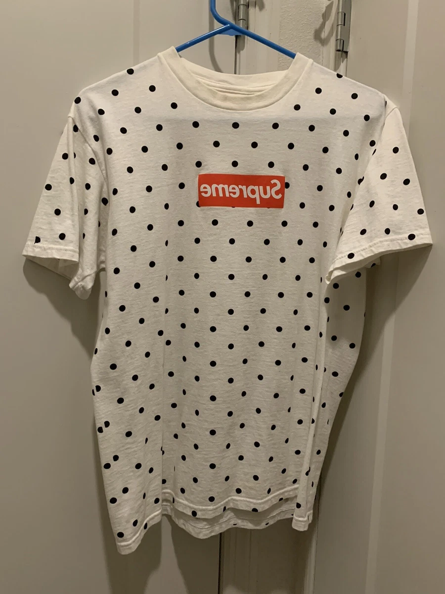 Supreme x COMME DES GARCONS SHIRT Polka Dot Box Logo Tee Size S