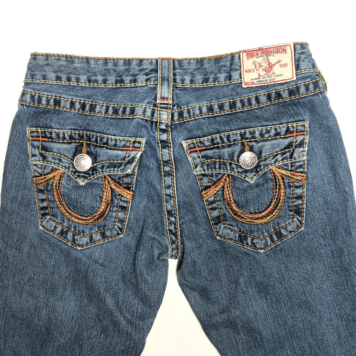 パンツ archive y2k TRUE RELIGION RAINBOW JOEY Kids True Religion Rainbow Joey Flare jeans size 12 EUC