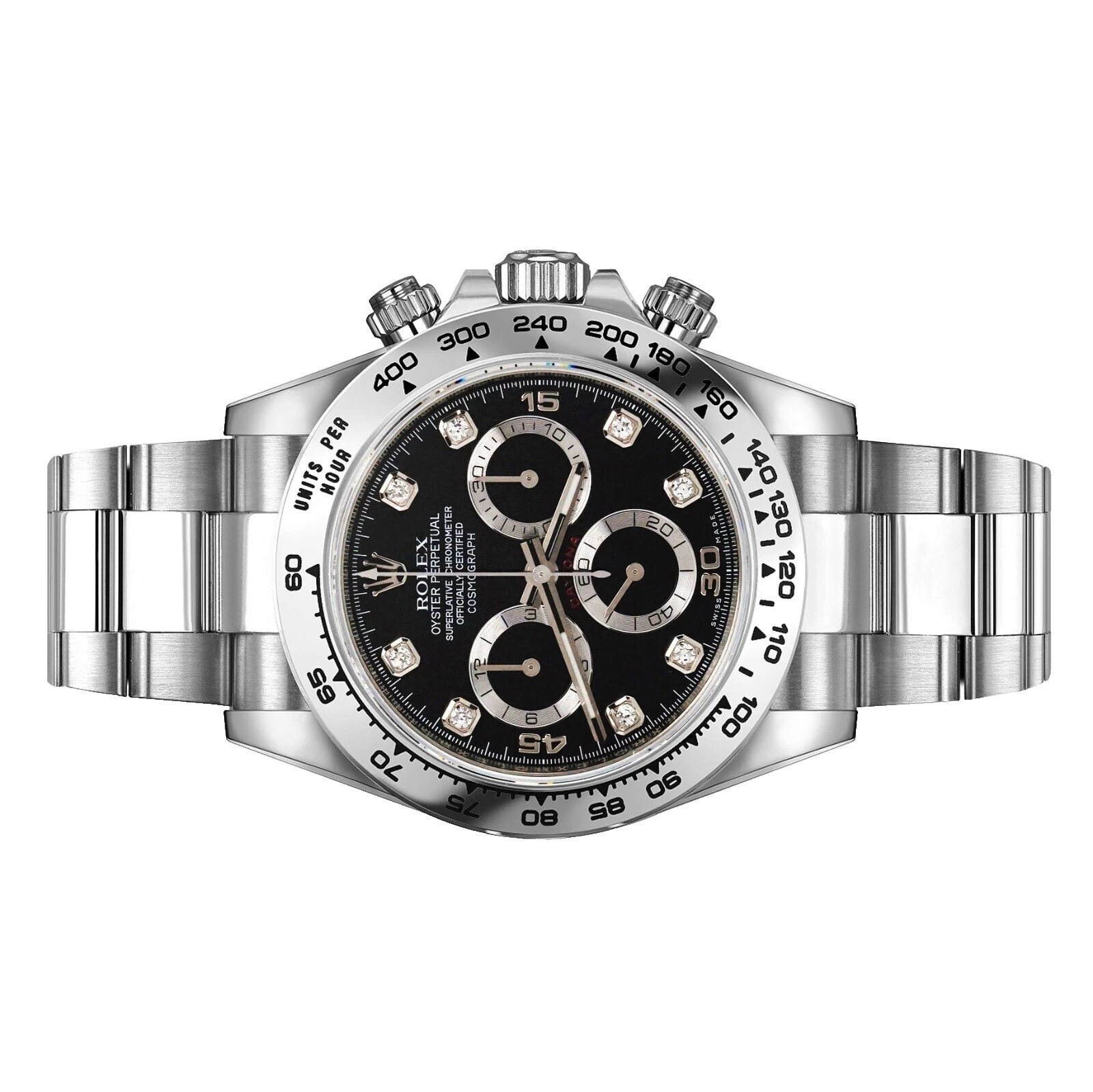 Rolex Daytona White Gold Band Wristwatches