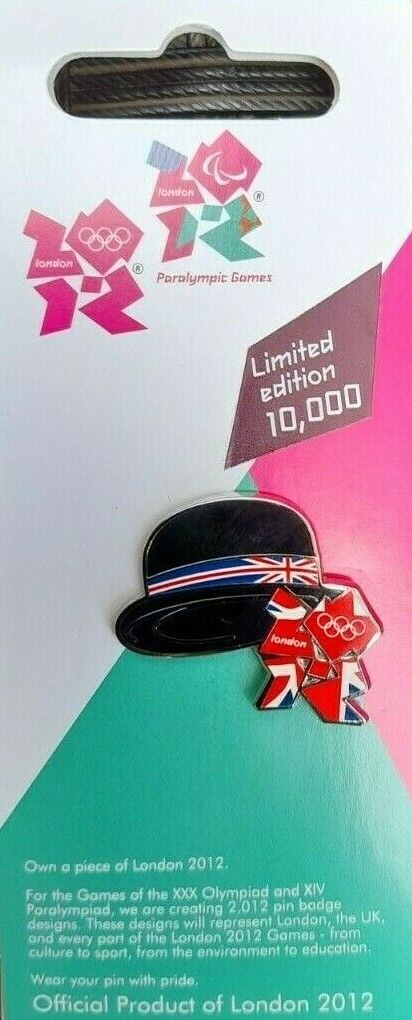 LONDON 2012 OLYMPIC BOWLER DERBY HAT PIN BADGE BRAND NEW!