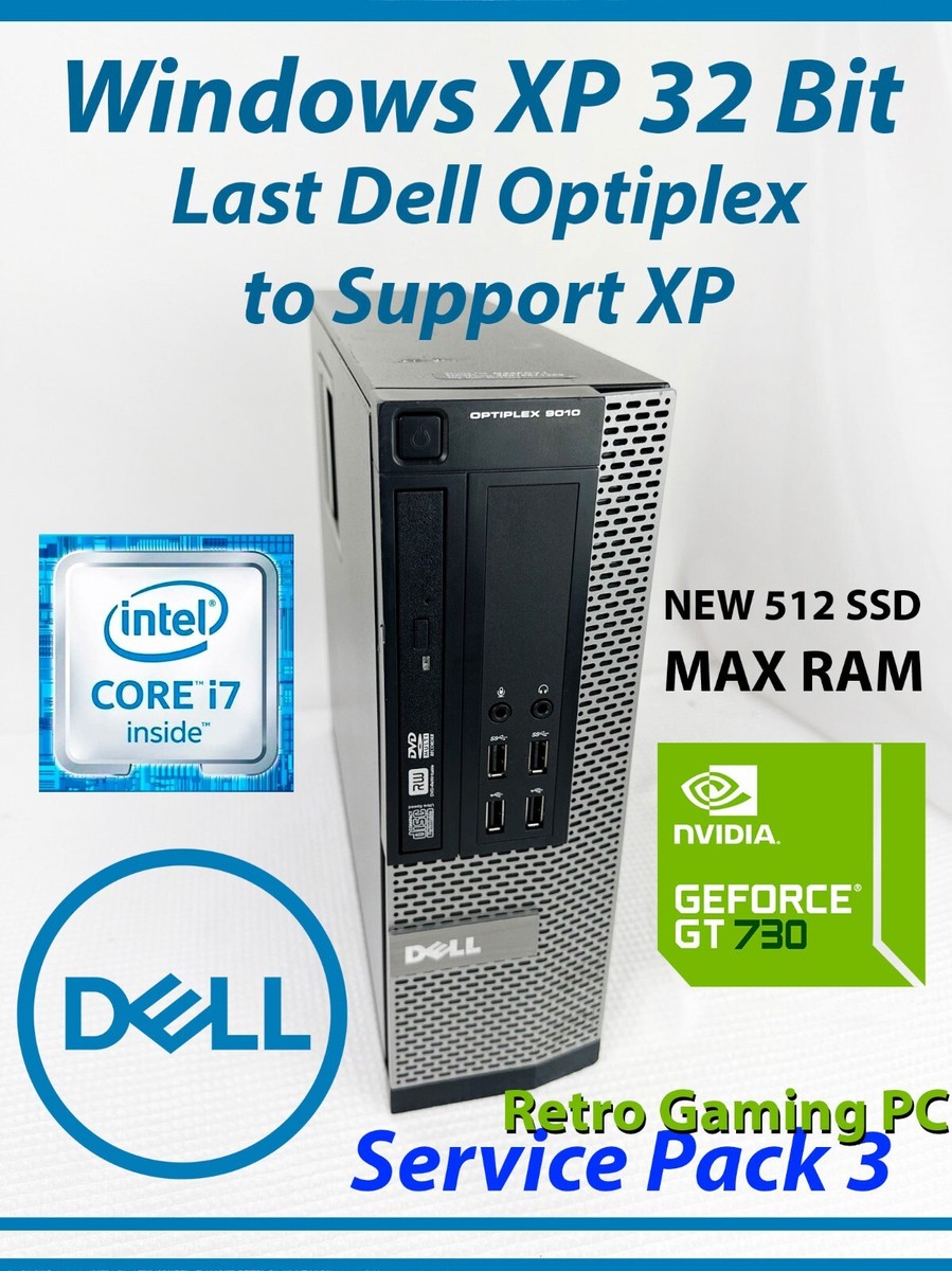 Dell Windows XP Pro 32 bit OptiPlex SFF 9010 i7, NEW 512GB SSD