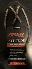 APEX GEAR ATTITUDE BOW WRIST SLING CAMO / BRN AG441CW - NEW-FITS ALL BOWS