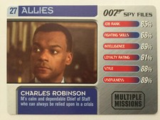 James Bond 007 Spy Files Card #27 Allies Charles Robinson
