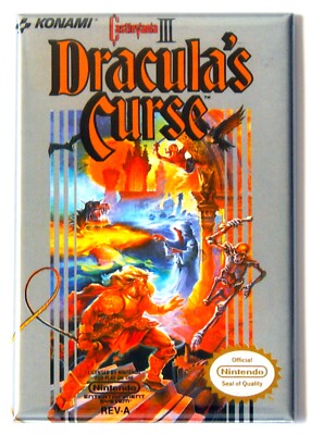 Castlevania 3: Dracula's Curse FRIDGE MAGNET video game box nes