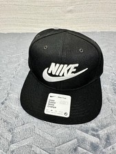 Nike True Black Snapback Flat Brim Pro Cap Baseball Hat Child 4-7 NWT