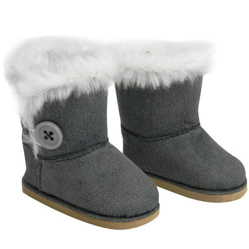 Doll Clothes 18" Boots Suede Grey Sophia's Fits American Gir