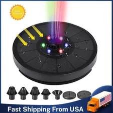 LED Solar Power Bird Bath Water Fountain Pump Floating Outdoor Pond Garden Pool