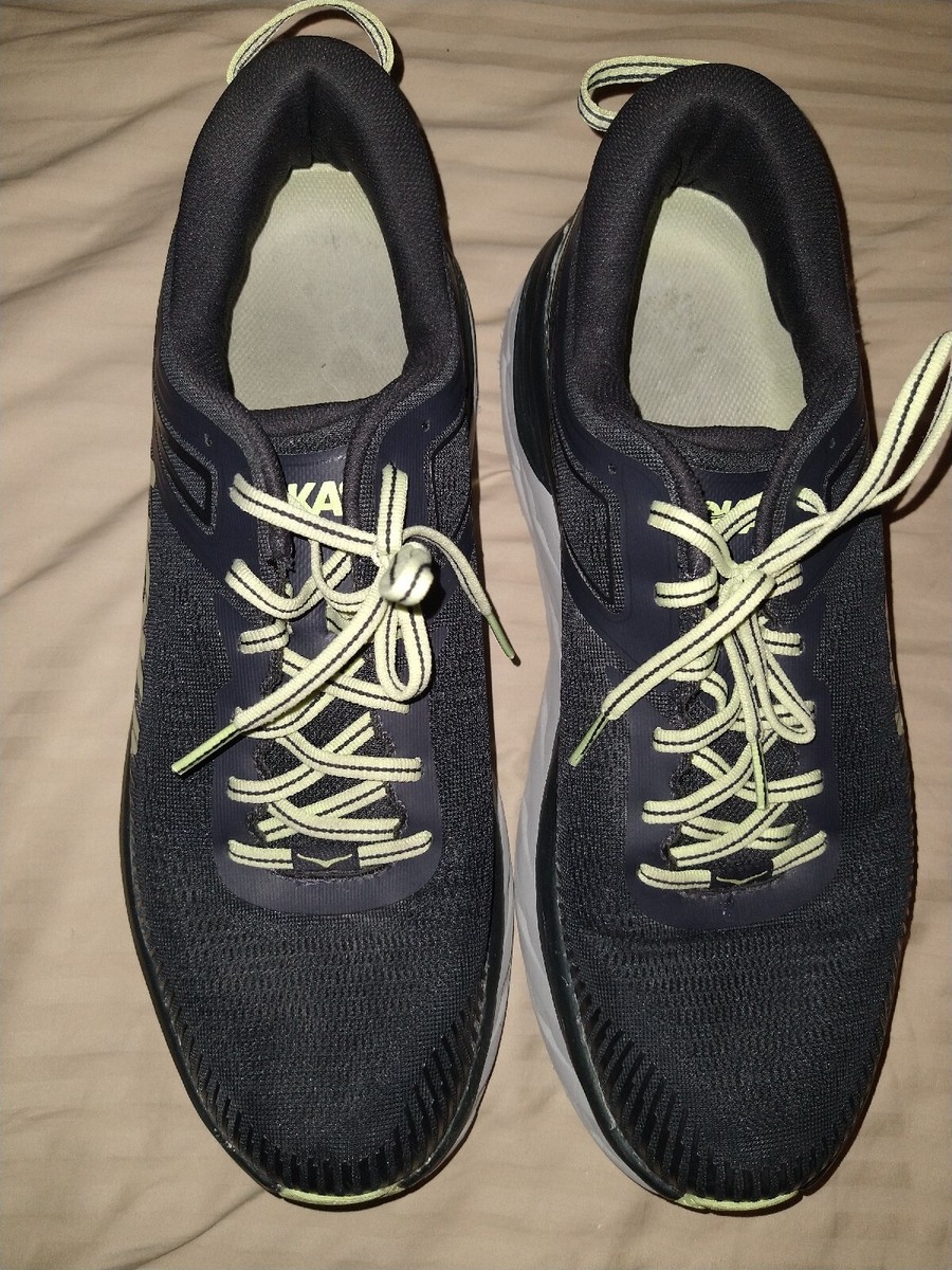 EUC! Hoka Men\'s Bondi 7 Shoes - Black, Red, and Yellow, no wear on upper! Men main image 4