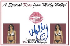 Molly Holly Signed Lip Print w/ Kiss 4x6 Card WWE PSA/DNA COA Autograph Diva 5