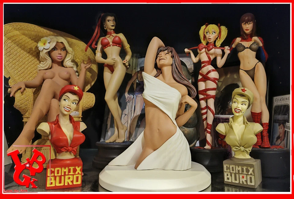 MARIE Une nuit à Rome de JIM statue Attakus buste resine 22cm Pin-up # Neuf # - Photo 4/4