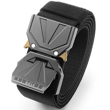 Belt for Men - Tactical Belt Stretch Nylon Work Web Belts Ideal for Gift